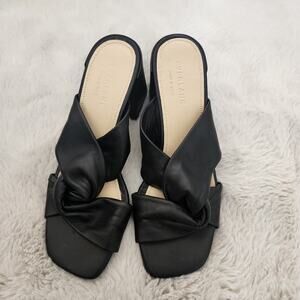 NEW Everlane The Day Twist Block Heel Elegant Black Leather 8